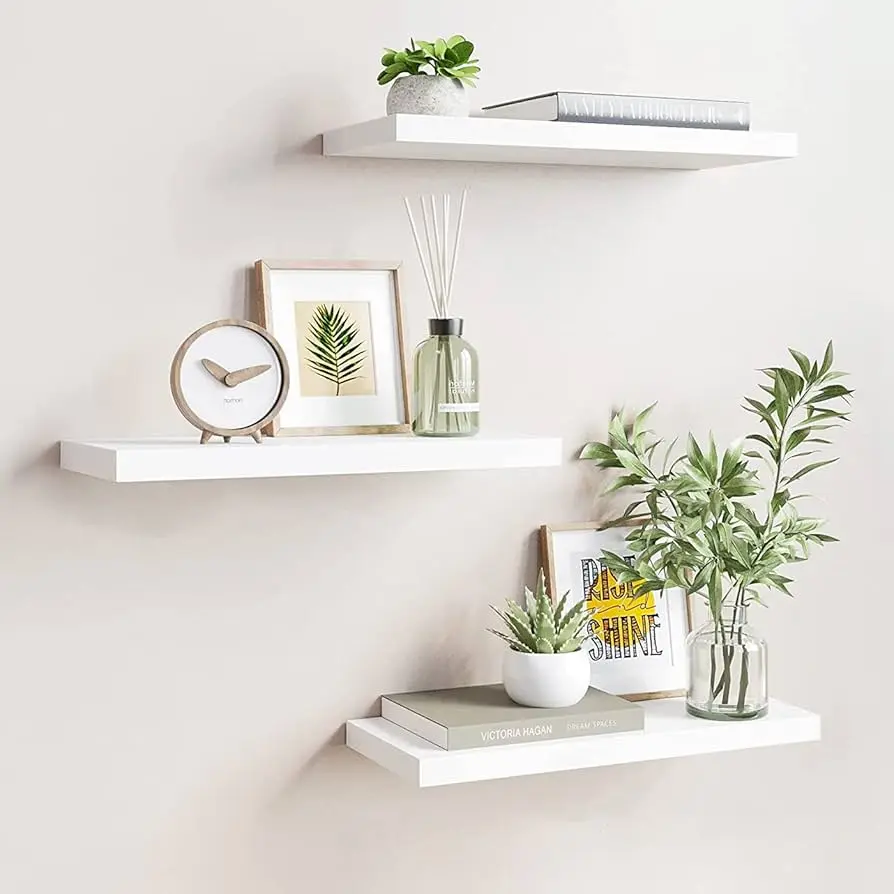 Wall-Mounted Floating Shelves (Set of 3)