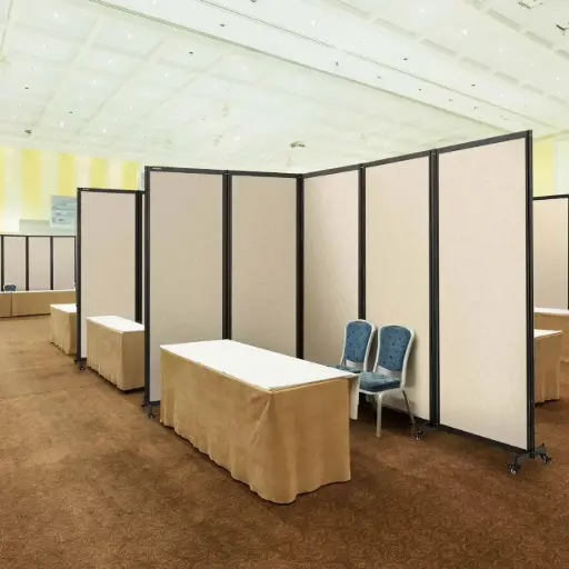 Freestanding Office Partition with Felt Finish